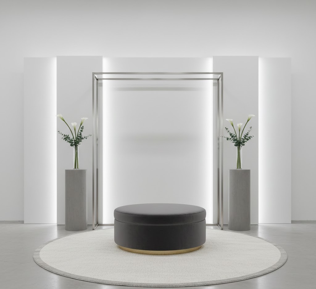 Minimalistisk moderne fotovæg